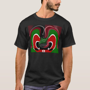 Kenianische Flagge wirbeln: Eine moderne Kunst T-Shirt