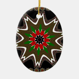 Kenianische Flaggenfarben Kunst Druck/Grafik Keramikornament