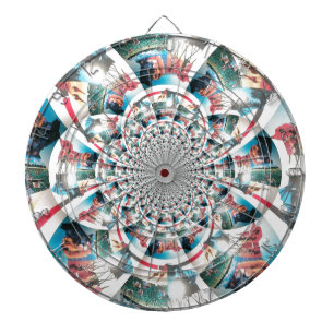 Kenianischer Teppich-Kaleidoskop-Kunstprint Dartscheibe