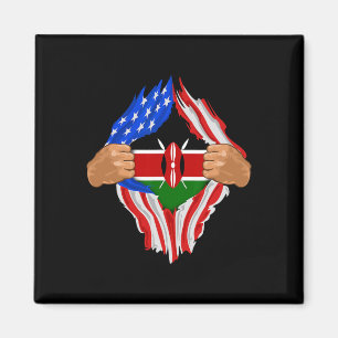 Kenianisches Blut in mir Kenia-Flagge Geschenk Magnet