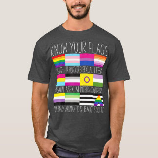 Kenne das Transgender der Flaggen für LGBTQ+-Gay P T-Shirt
