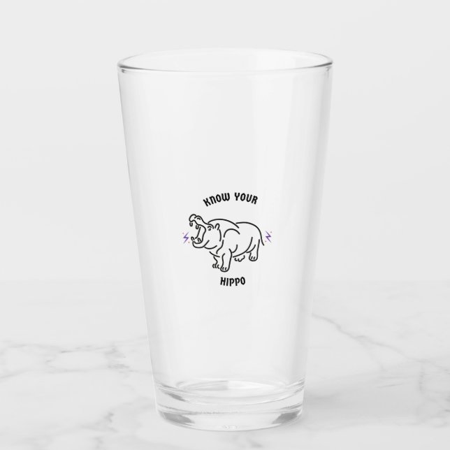 kenne deinen Nilpferd Glas (Vorderseite)