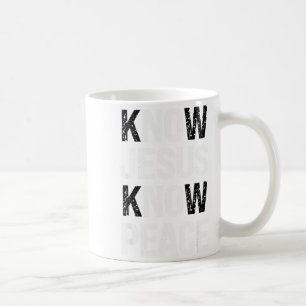 Kenne Jesus Kenne Frieden Glaube Christlich Kaffeetasse