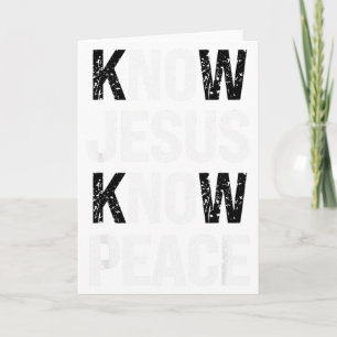 Kenne Jesus Kenne Frieden Glaube Christlich Karte