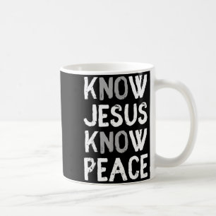 Kenne Jesus Kenne Frieden Jesus Christlicher Glaub Kaffeetasse