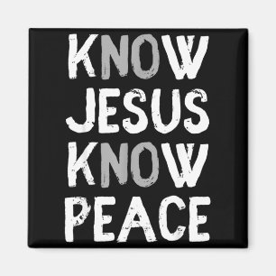 Kenne Jesus Kenne Frieden Jesus Christlicher Glaub Magnet