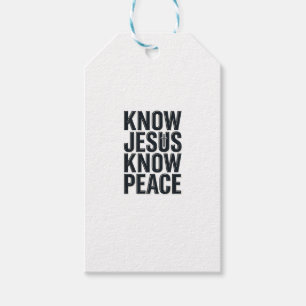 Kenne Jesus Kenne Frieden Vintage Christliche Typo Geschenkanhänger