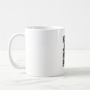 Kenne Jesus Kenne Frieden Vintage Christliche Typo Kaffeetasse