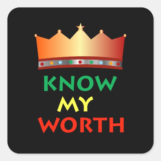 Kenne meine wertvollen Aufkleber (Vorderseite)