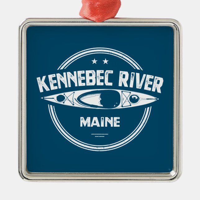 Kennebec River, Maine Ornament Aus Metall (Vorne)