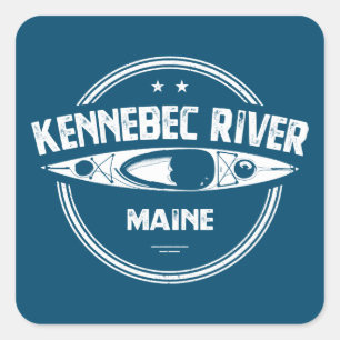 Kennebec River, Maine Quadratischer Aufkleber