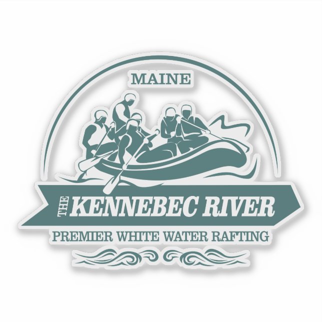 Kennebec River (R) Aufkleber (Vorderseite)