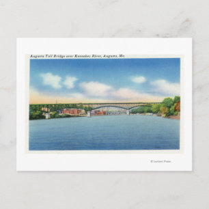Kennebec River View of the Augusta Toll Bridge Postkarte