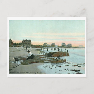 Kennebunk Beach, Maine 1915 Vintag Postkarte
