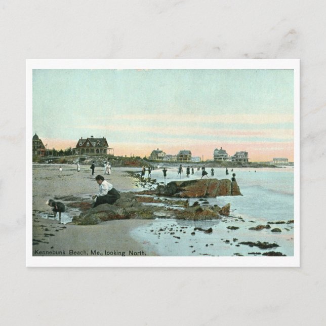 Kennebunk Beach, Maine 1915 Vintag Postkarte (Vorderseite)