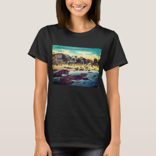 Kennebunk Beach, Maine Vintage Hütten Foto T-Sh T-Shirt