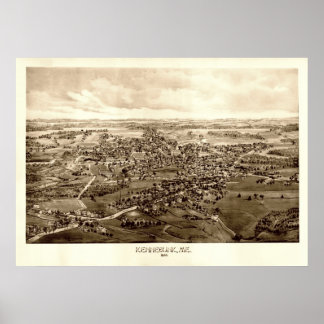 Kennebunk, Maine Bird's Eye View, 1895 Poster