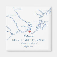 Kennebunkport Maine Map-Gastgeschenk Hochzeit