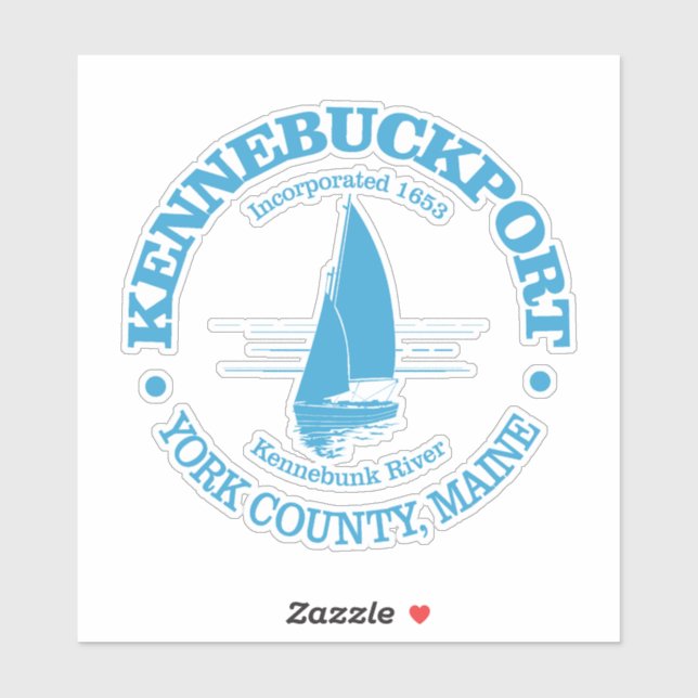 Kennebunkport (Segelboot) Aufkleber (Blatt)