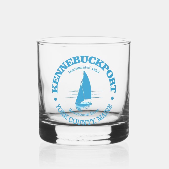 Kennebunkport (Segelboot) Whiskyglas (Vorderseite)