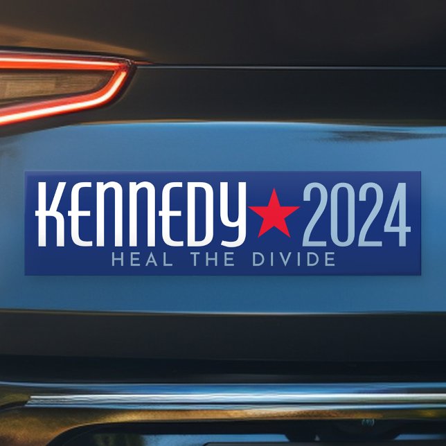 Kennedy 2024 Heal the Divide - Rot blau Autoaufkleber (Kennedy Bumper Sticker)