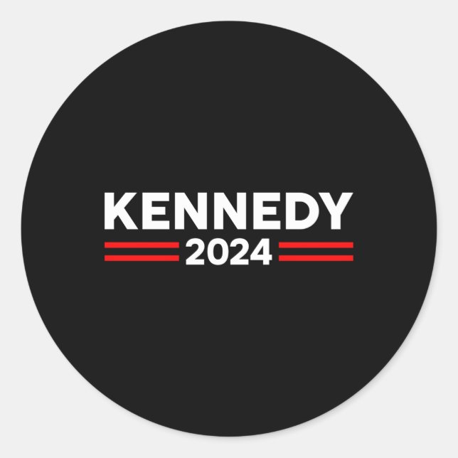 Kennedy 2024 RFK JR für Präsident Runder Aufkleber (Vorderseite)