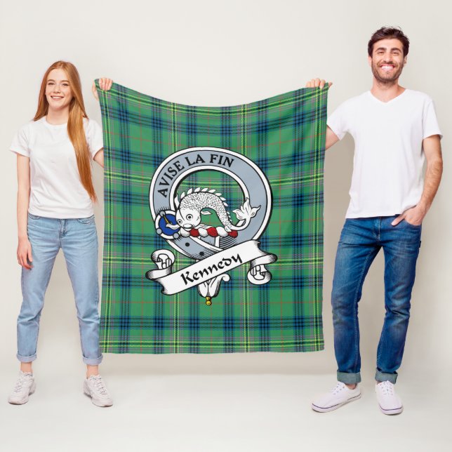 Kennedy Ancient Clan Abzeichen Tartan Kariert Fleecedecke (Beispiel)