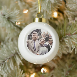 Kennedy Brothers, Präsident John, Robert & Ted Keramik Kugel-Ornament
