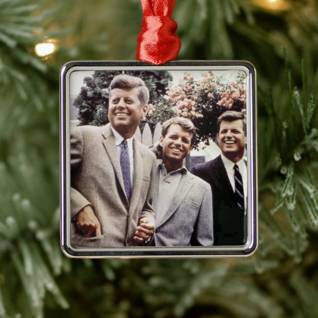 Kennedy Brothers, Präsident John, Robert & Ted Ornament Aus Metall (Baum)