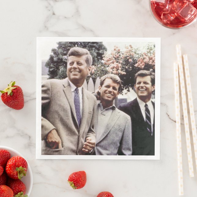 Kennedy Brothers, Präsident John, Robert & Ted Serviette (Beispiel)