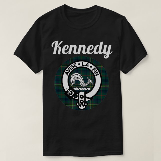 Kennedy Clan Scottish Name Coat Of Arms Tartan  T-Shirt (Design vorne)