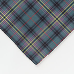 Kennedy-Clanaquamariner und schwarzer alter Tartan Fleecedecke