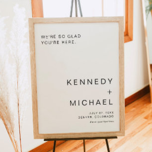 KENNEDY Einfache moderne minimalistische Hochzeits Poster