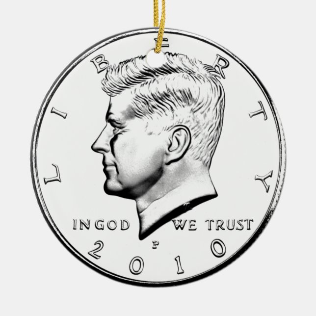 KENNEDY HALF DOLLAR KERAMIK ORNAMENT (Vorne)