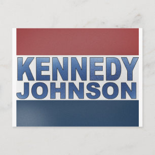 Kennedy Johnson Kampagne Postkarte