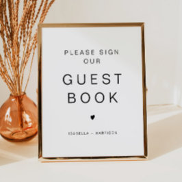 KENNEDY Minimalistisch Sign Unser Gästebuch Hochze