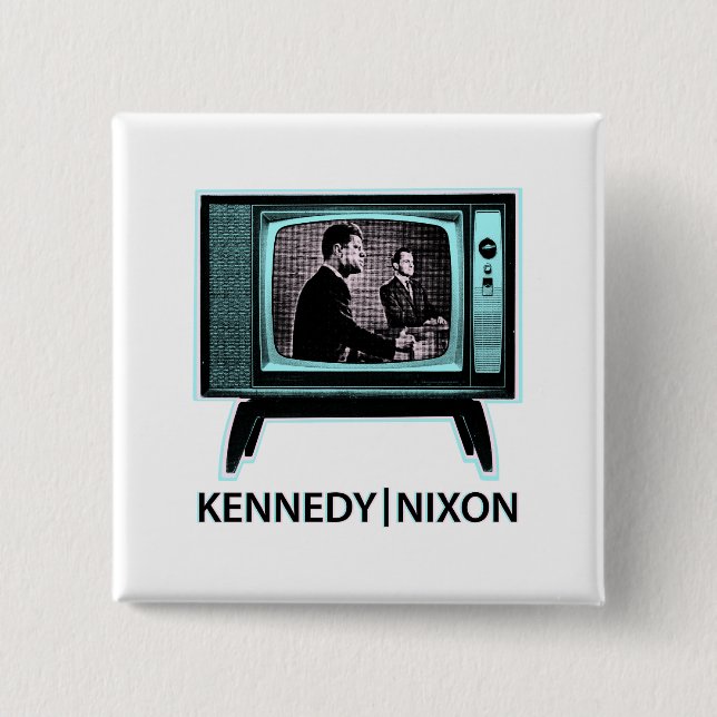Kennedy Nixon 1960 Fernsehdebatte Button (Vorderseite)