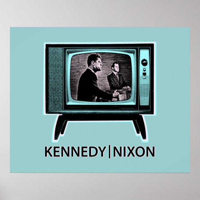 Kennedy Nixon 1960 Fernsehdebatte Poster (Vorne)