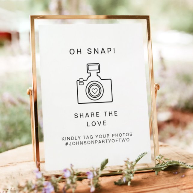 KENNEDY Oh Snap Foto Hashtag Wedding Sign Poster (Von Creator hochgeladen)