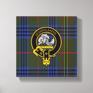 Kennedy Scottish Wappen und Tartan Canvas print Leinwanddruck