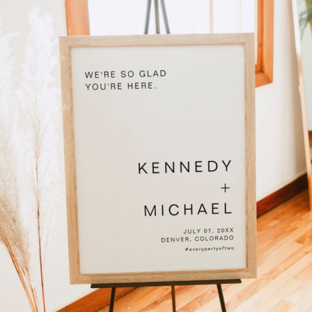 KENNEDY Simple Modern Minimalistisch Wedding Willk Poster (Von Creator hochgeladen)