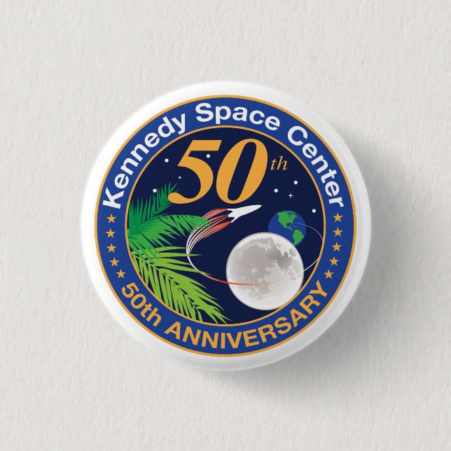 Kennedy Space Center (50. Jahrestag) Button (Vorderseite)