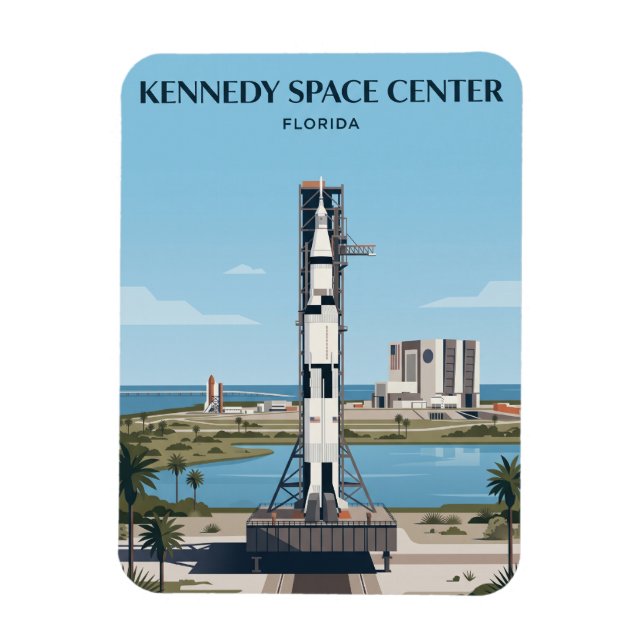 Kennedy Space Center Florida Magnet (Vertikal)