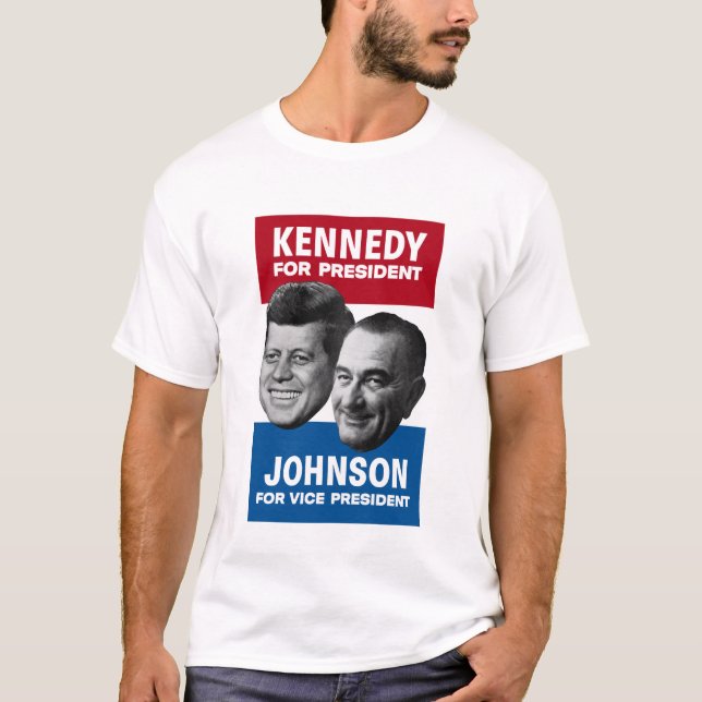 Kennedy- und Johnsonwahl-Plakat 1960 T-Shirt (Vorderseite)
