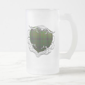 Kennedytartan-Herz Mattglas Bierglas