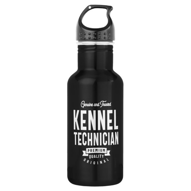 Kennel Technician Job Title-Geschenk Edelstahlflasche (Vorderseite)