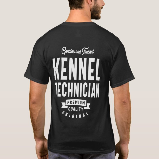 Kennel Technician Job Title-Geschenk T-Shirt (Rückseite)