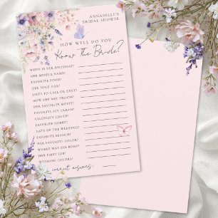 Kennen Sie die Braut Pink Butterfly Floral Brautpa
