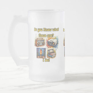 Kennen Sie diese Dinge? Ich schon! – Retro Mattglas Bierglas