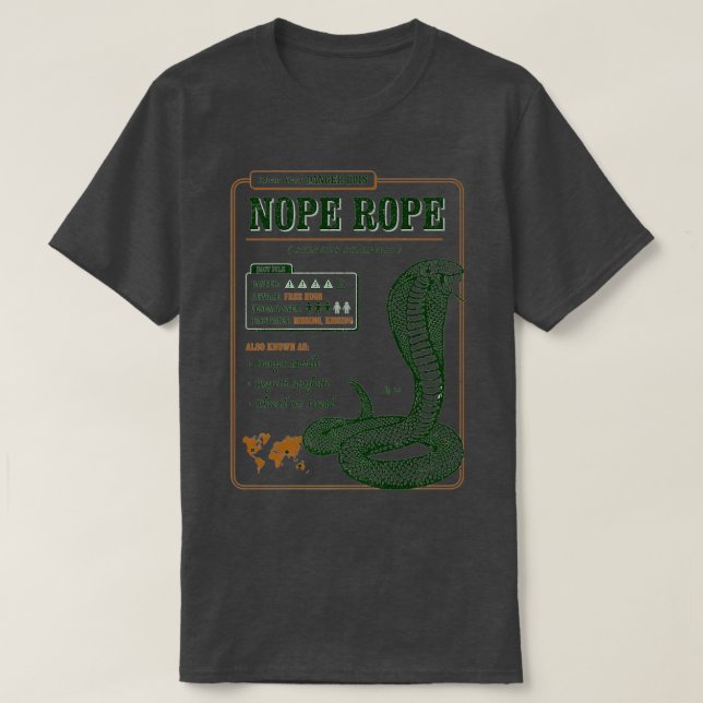 Kennen Sie Ihre Nope Rope AKA Snake Funny Snake  T-Shirt (Design vorne)